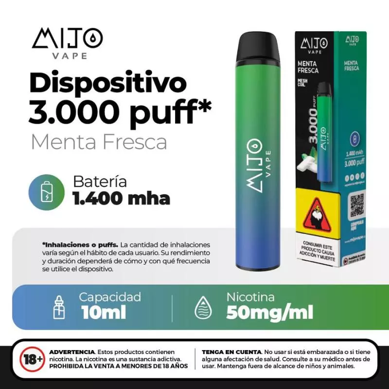 MENTA FRESCA  (3.000 PUFFS)