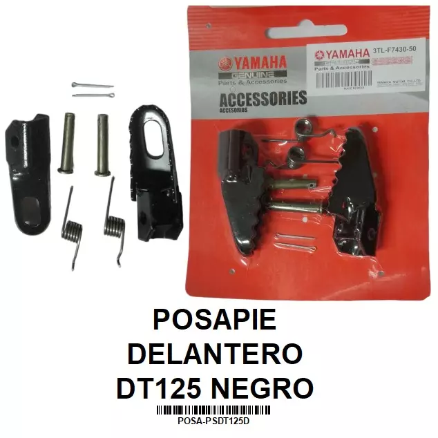 POSAPIE DELANTERO DT 125 NEGRO TO