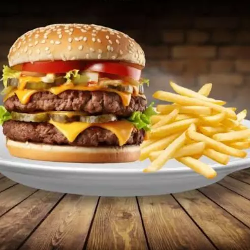 🍔🍖🍖 Hamburguesa Doble del Rancho