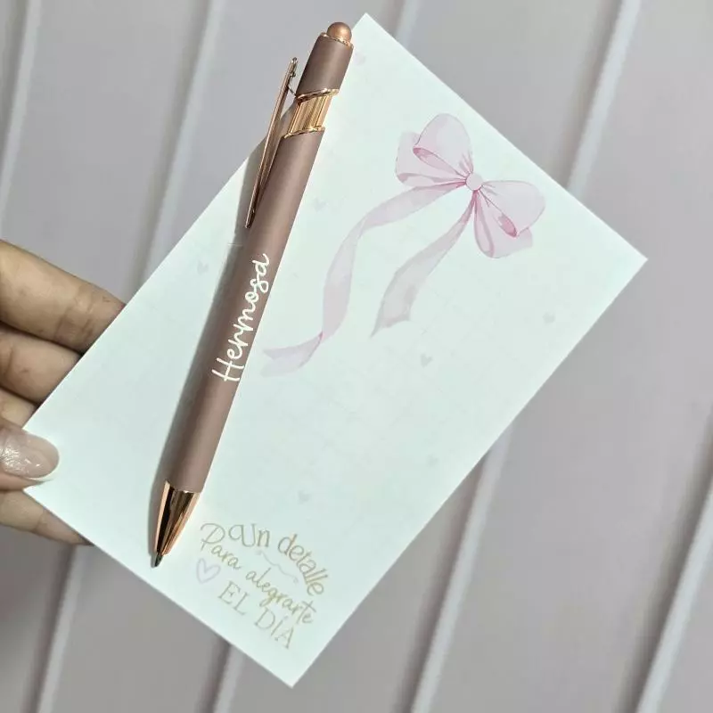 Tarjeta + lapicero especial mujer