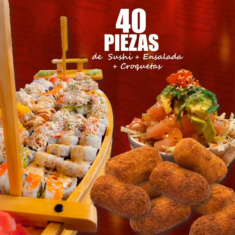 Barco 40 piezas + Ensalada 🍣