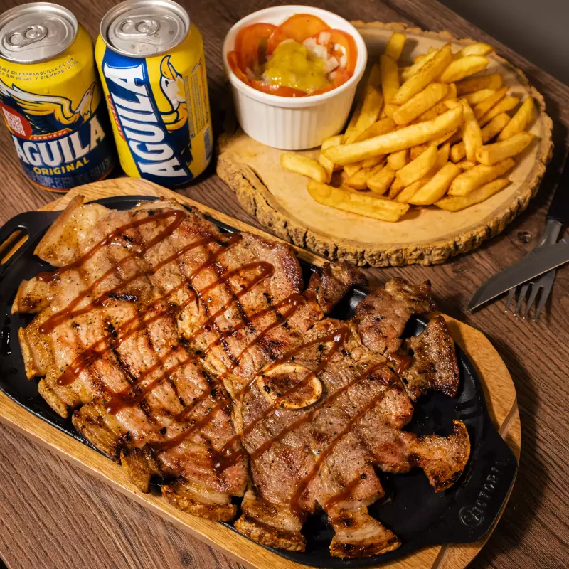 Loncha de cerdo en salsa BBQ