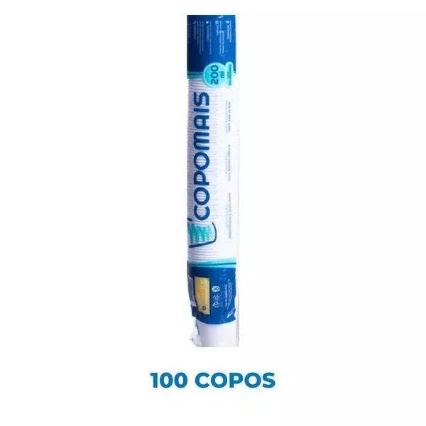 100 Copos Descartáveis 200ml