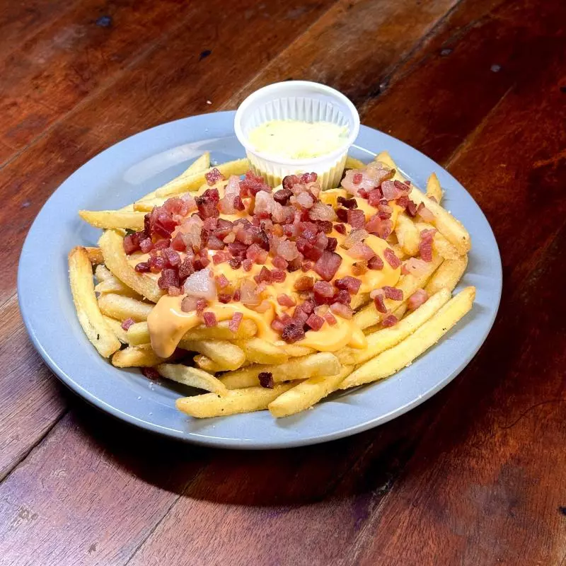 Porção Batata Frita Cheddar e Bacon