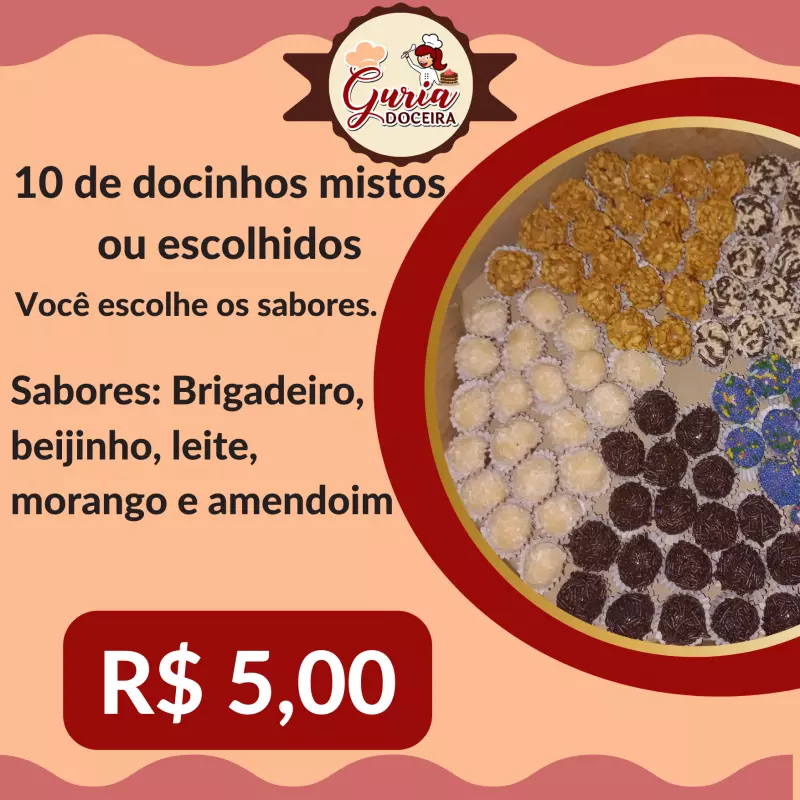 10 unidades de docinhos.