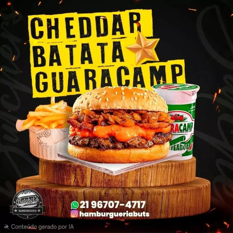 Cheddar, batata P, guaracamp.