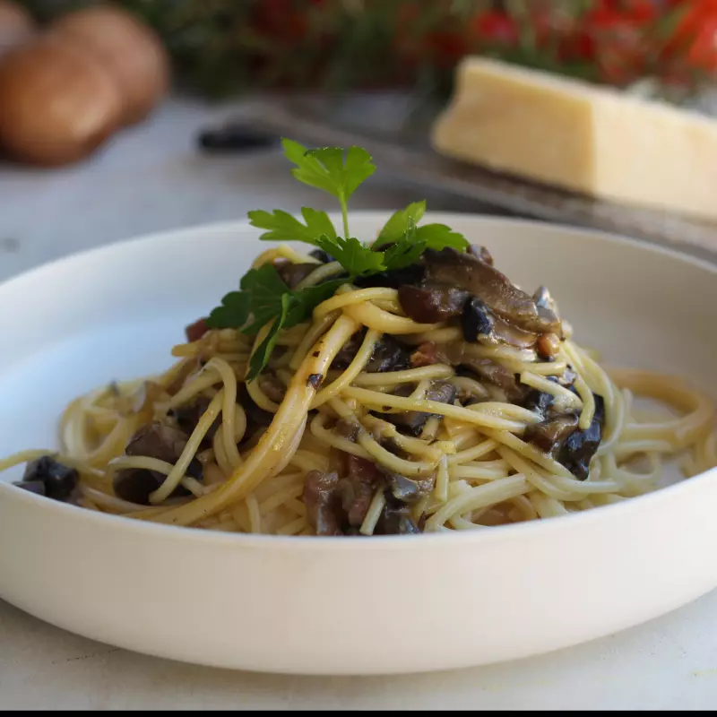 Linguine com Cogumelos