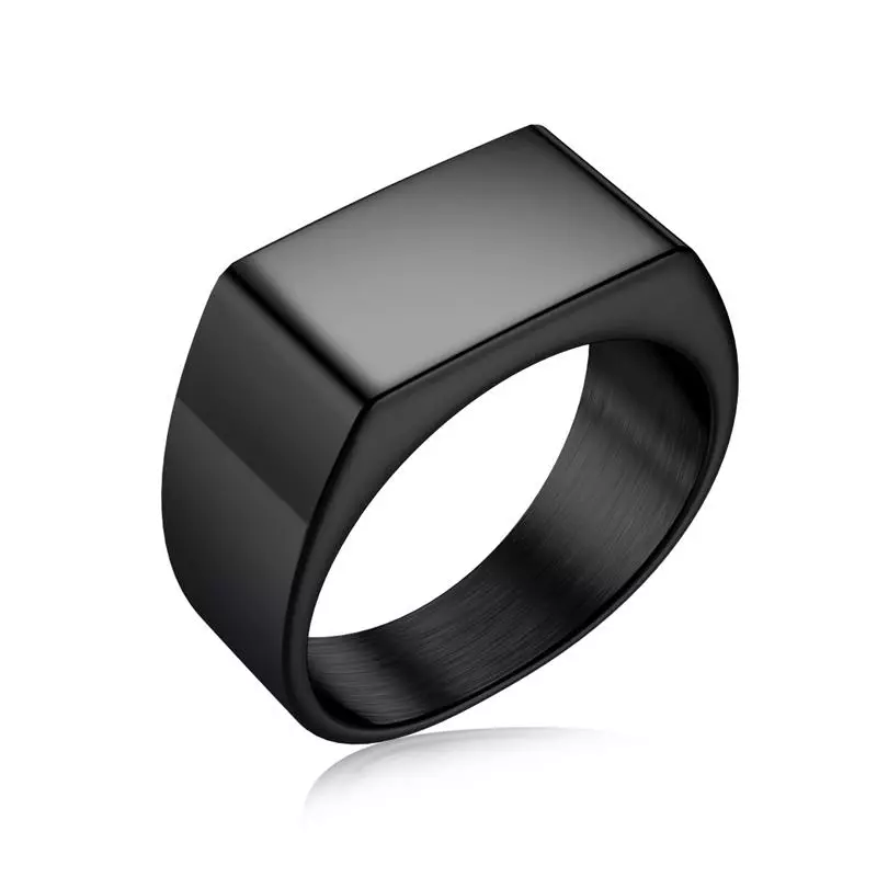 Signet Black Ring