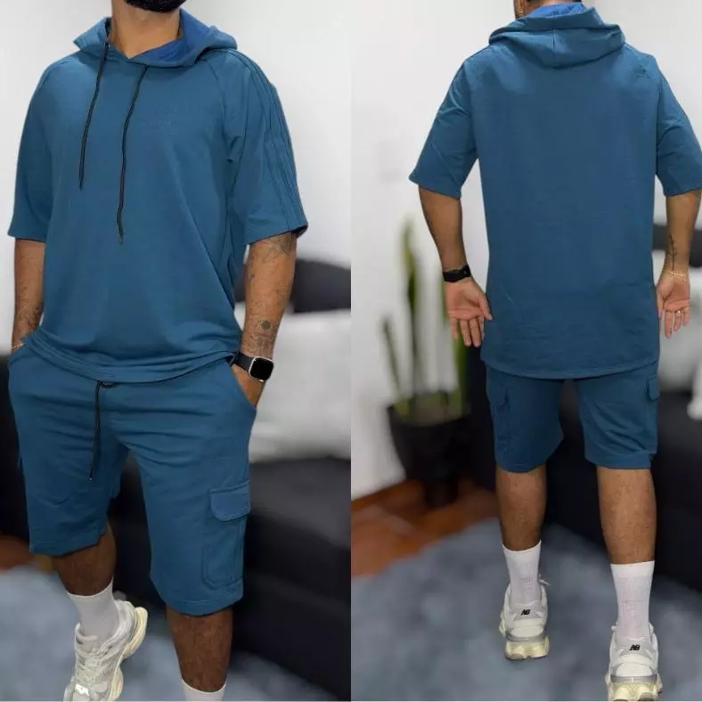 Conjunto Hoodie y Bermuda Cargo