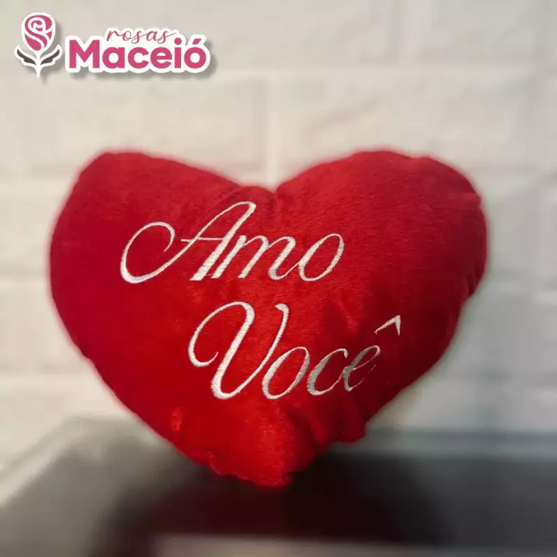 Pelúcia (35 cm) coração amo você