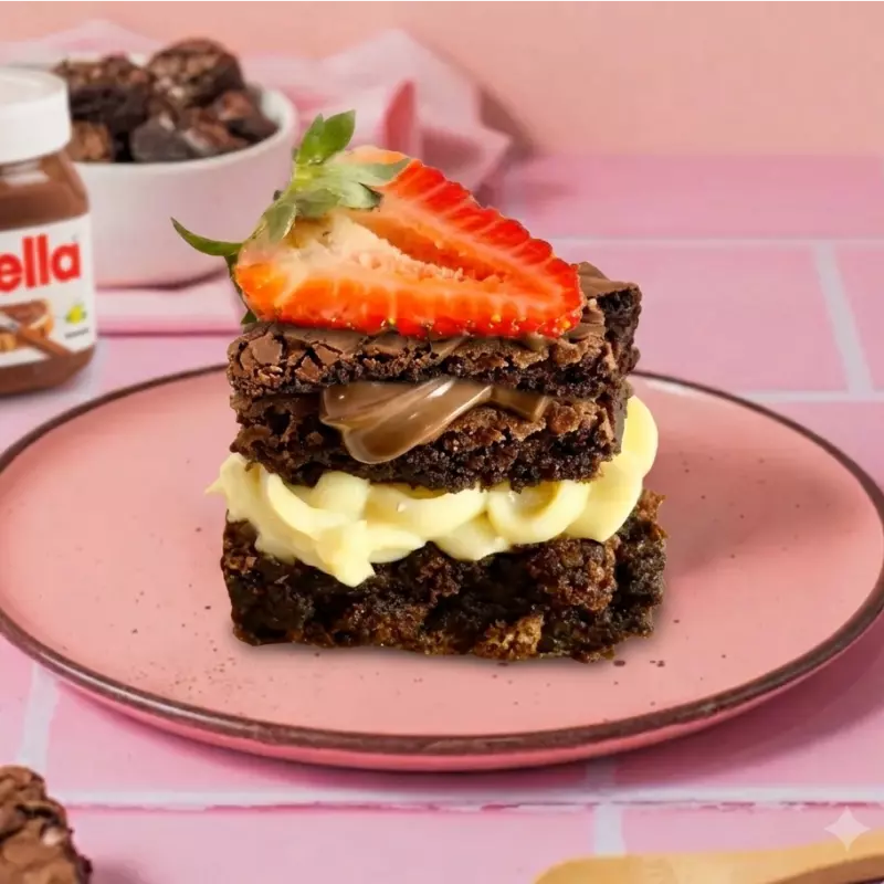 Brownie 2 amores Ninho com Nutella