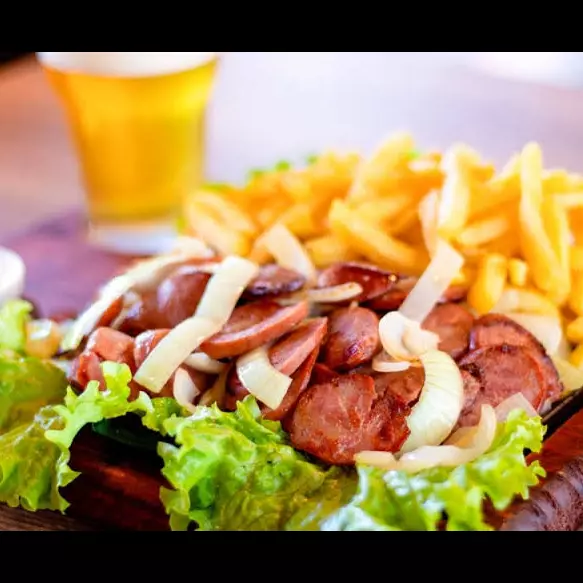 Calabresa Acebolada c/Fritas