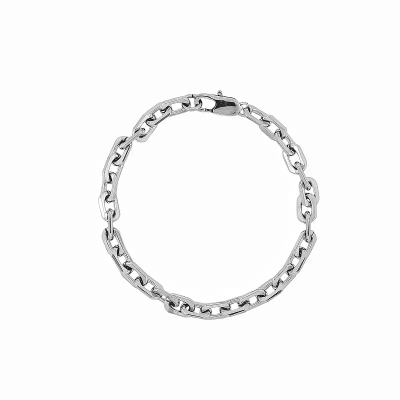 7mm Silver Clip Bracelet