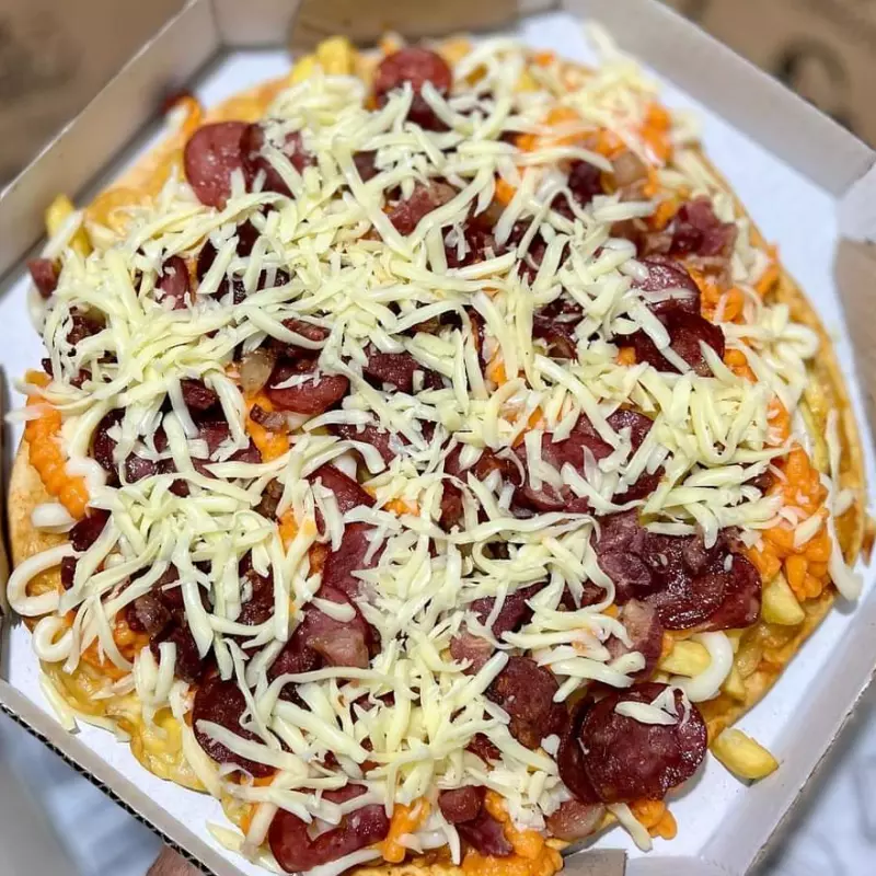 Pizza especial de batatas fritas