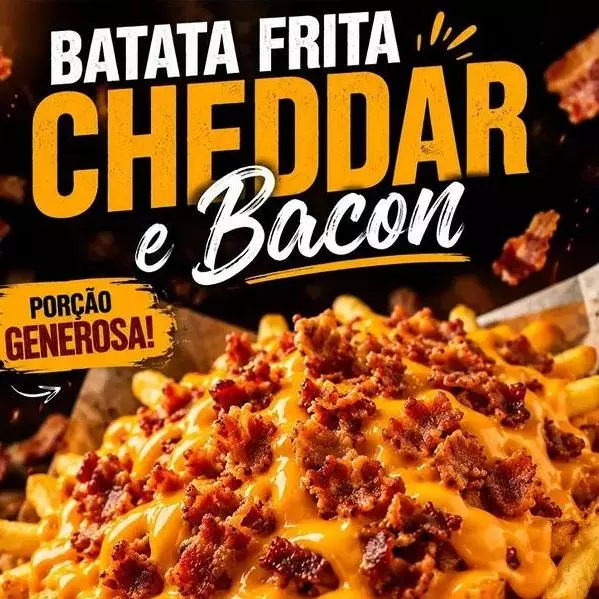 Fritas com cheddar e bacon G