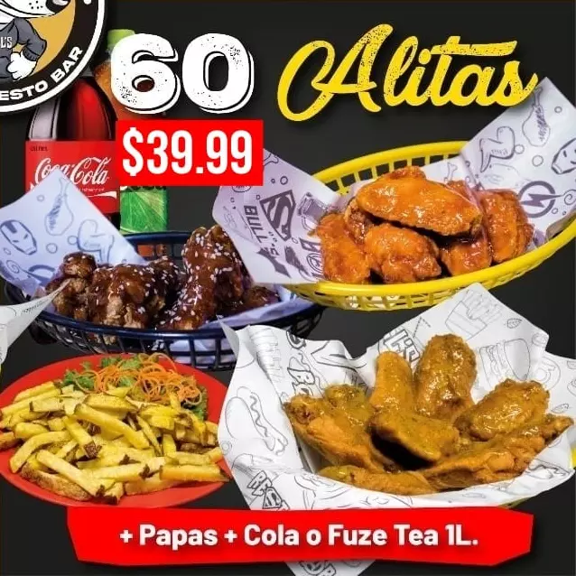 COMBO 60 ALITAS BULLS