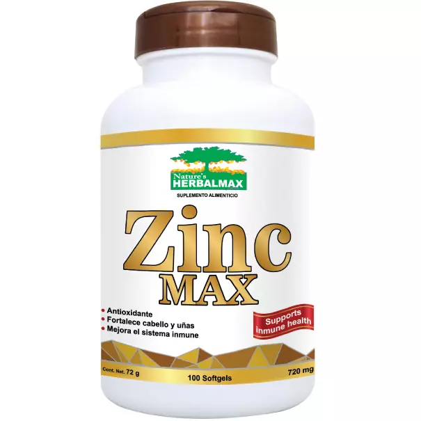 ZINC MAX 100 CAPS 720MG HERBALMAX