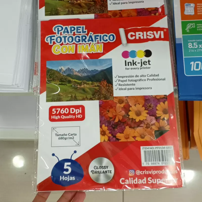 Papel fotográfico con iman Crisvi