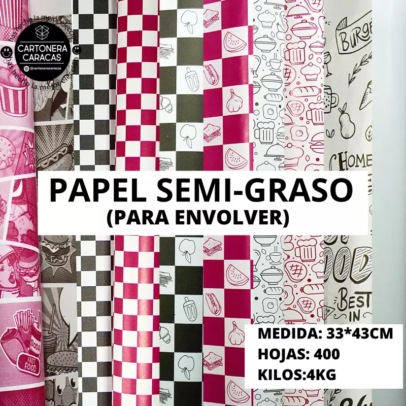 PAPEL SEMI-GRASO PARA ENVOLVER 400H