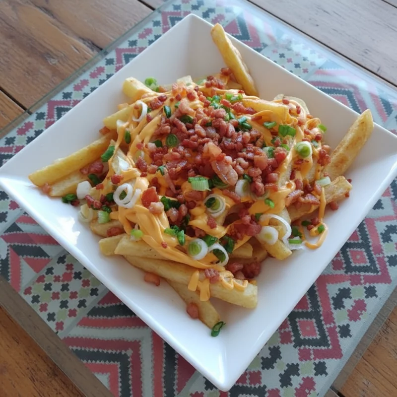 Papas con cheddar