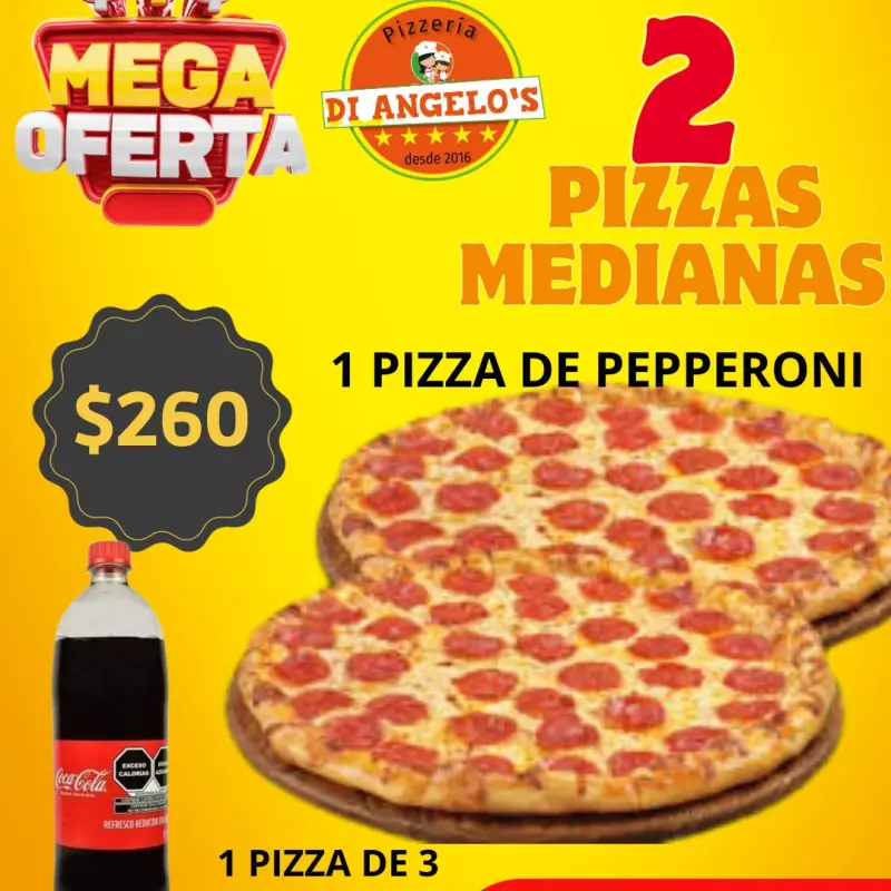 2 pizza medianas