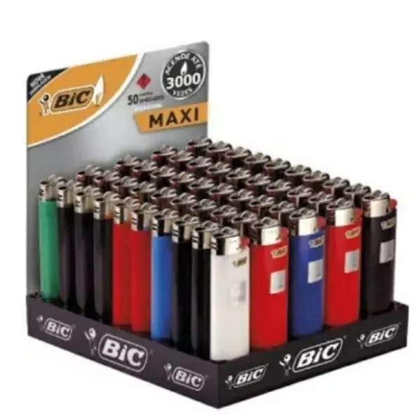 Isqueiro Bic grande com 50 unidades