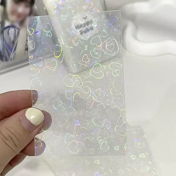 Sleeves holográficas de corazón