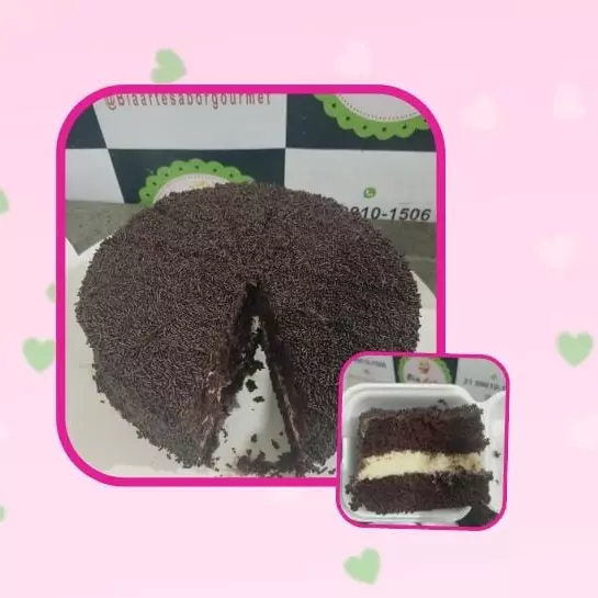 Torta chocolatudo com beijinho