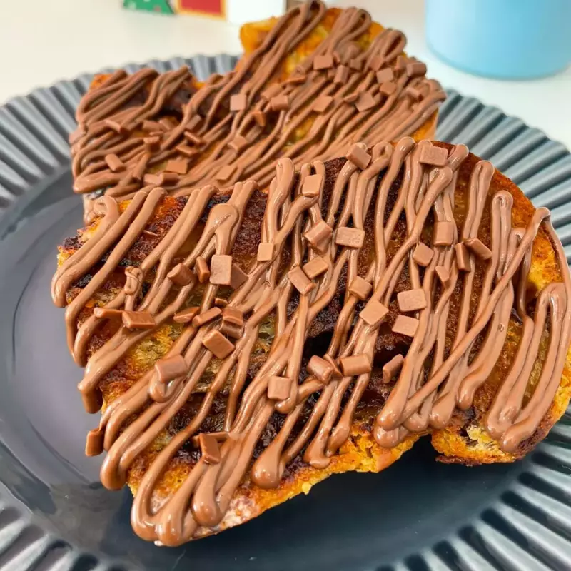 Chocotone na chapa com nutella