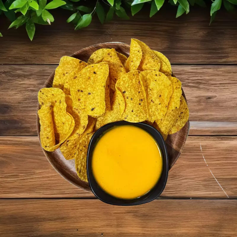 NACHOS CON QUESO CHEDDAR