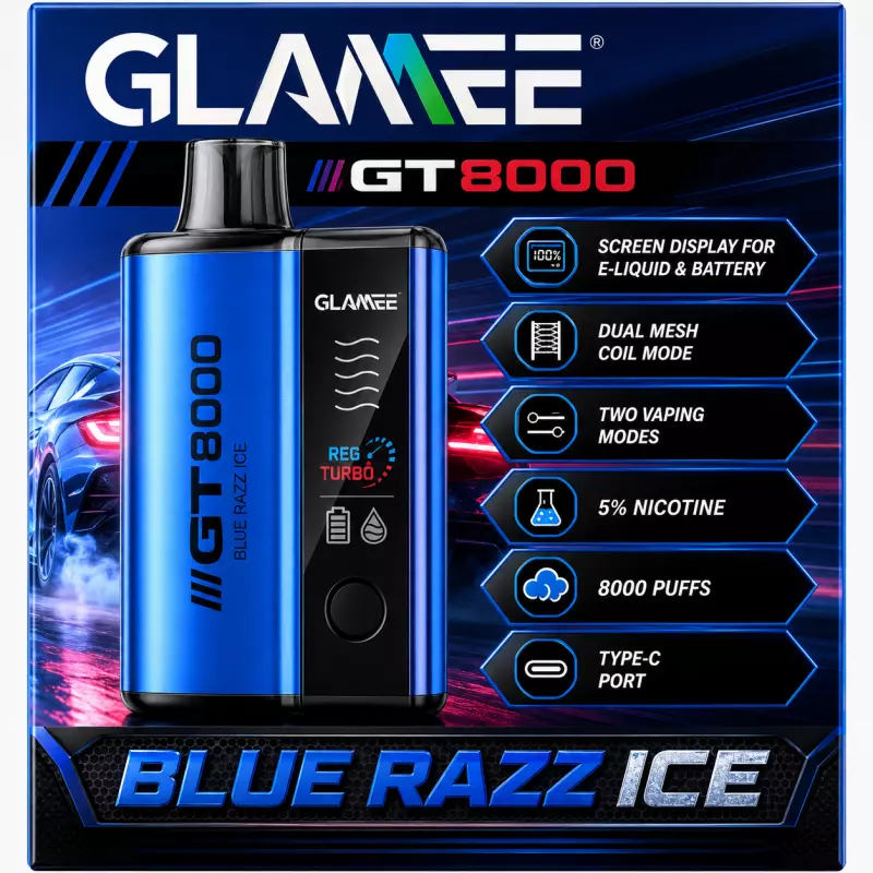 Glam- Blue Razz ice 🫐🫐🧊