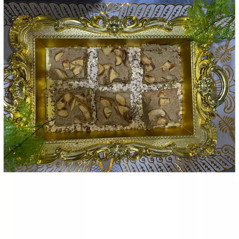 Torta de avena, banano, manzana