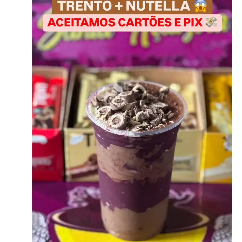 440ᴍʟ trento + nutella + leite em pó