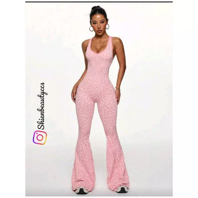 Braga Animal print Bota Ancha Rosa