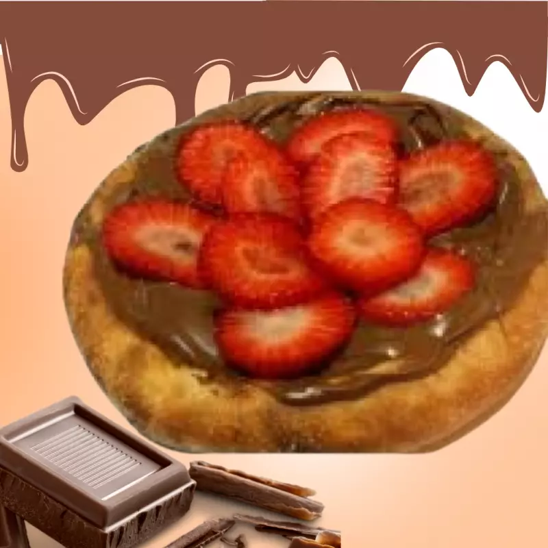 Esfiha De Chocolate Com morango