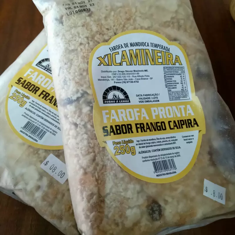 Farofa sabor frango caipira 250g