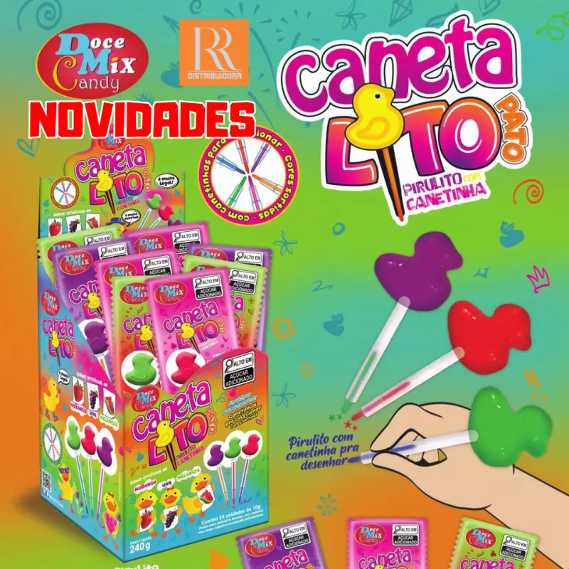 PIRULITO CANETA PATO LITO - 24UN