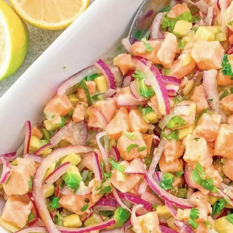 Ceviche Salmón Camarón
