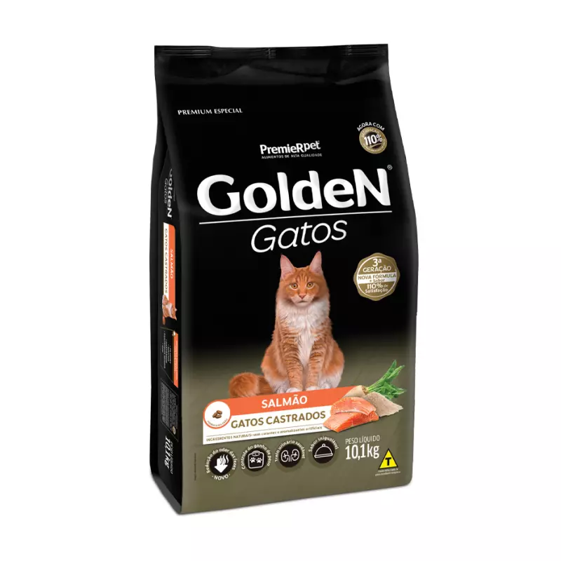 Golden Gatos Castrados Salmão 10,1kg