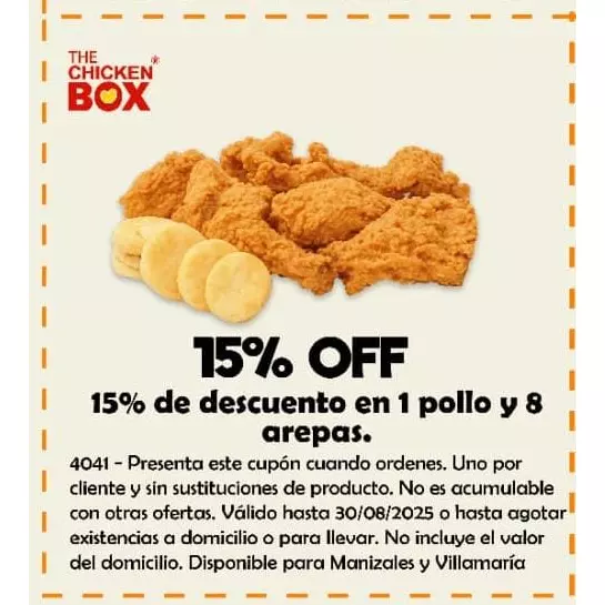 4041 15% OFF POLLO ENTERO