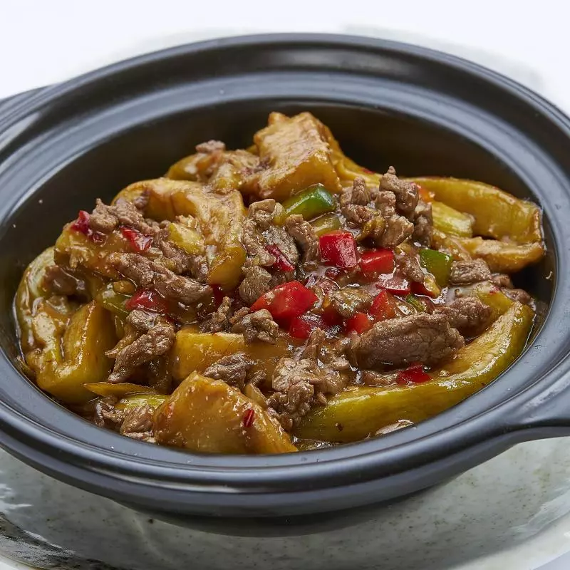 Fondue de Berenjenas con Carne