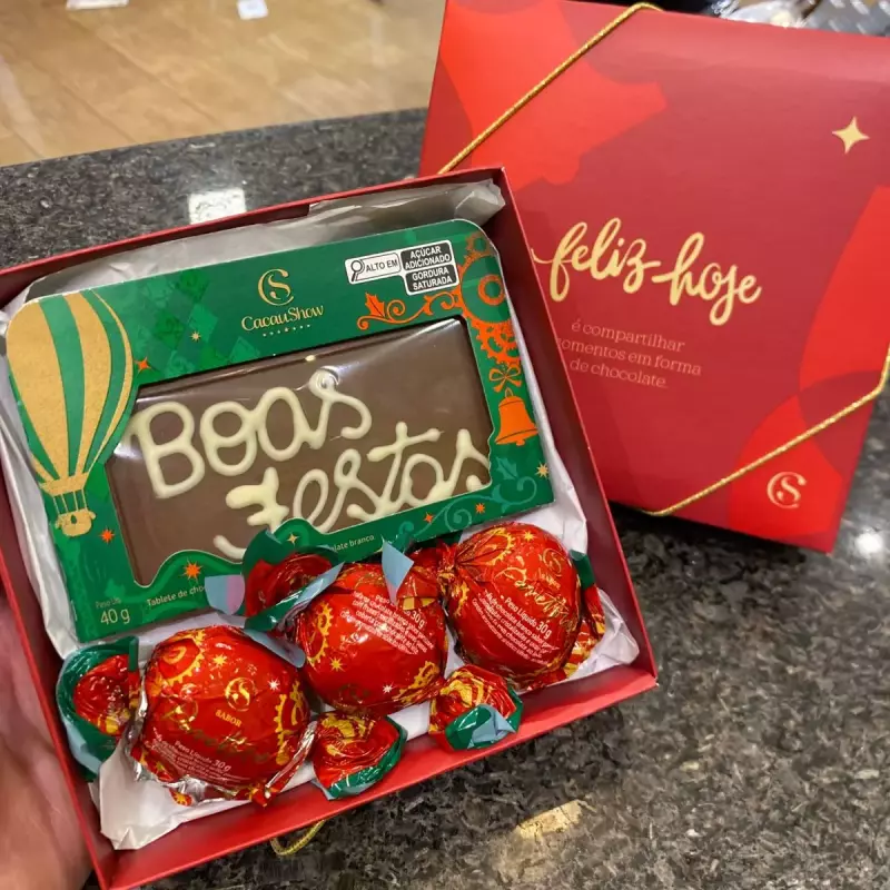 Caixa elástico Boas Festas