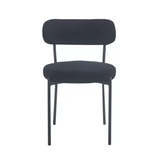 Silla Tivoli tela Boucle Negro