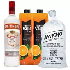 Smirnoff natural + 2 Frugos + hielo