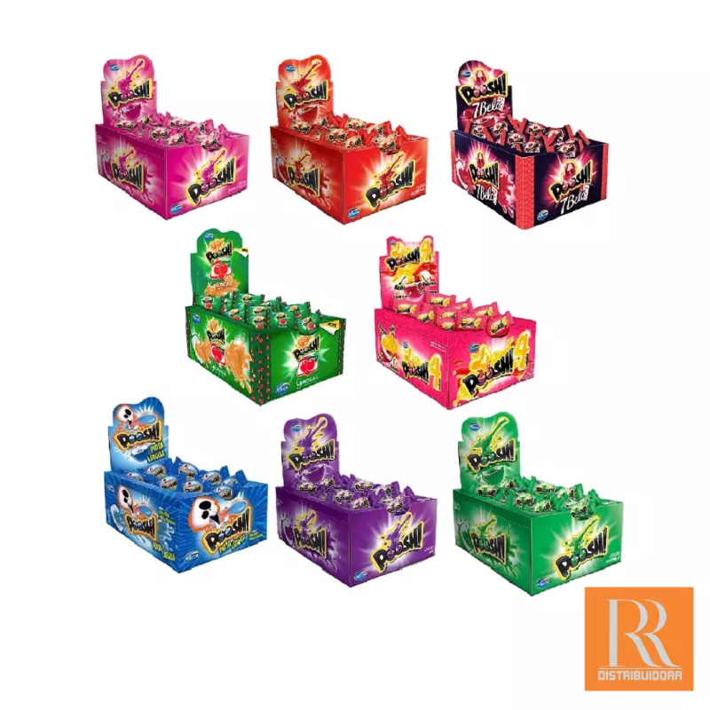 Caixa Chiclete Poosh com 40 unidades