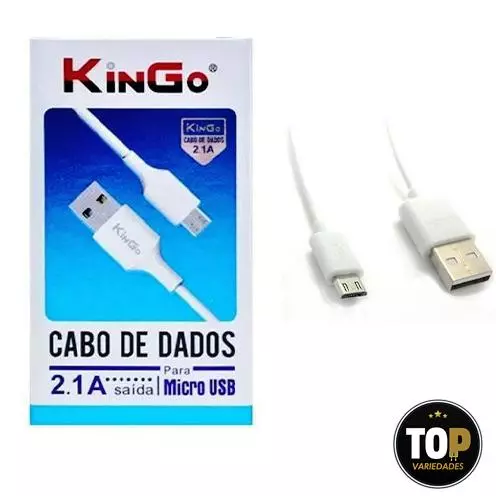 Cabo Micro USB kingo Turbo 1M 2,1A