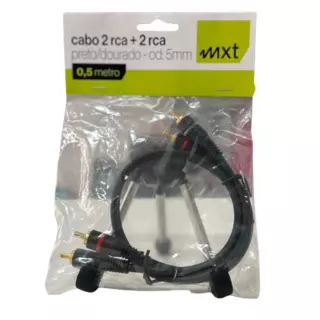 CABO 2 RCA + 2 RCA 5mm 0.5M .00348