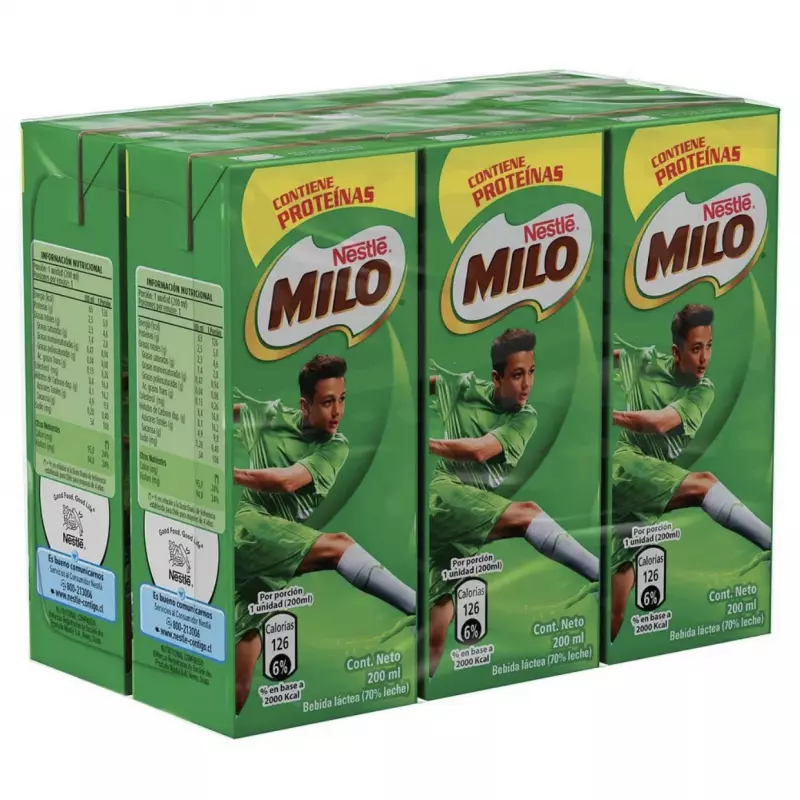 Pack leche milo 6x200cc