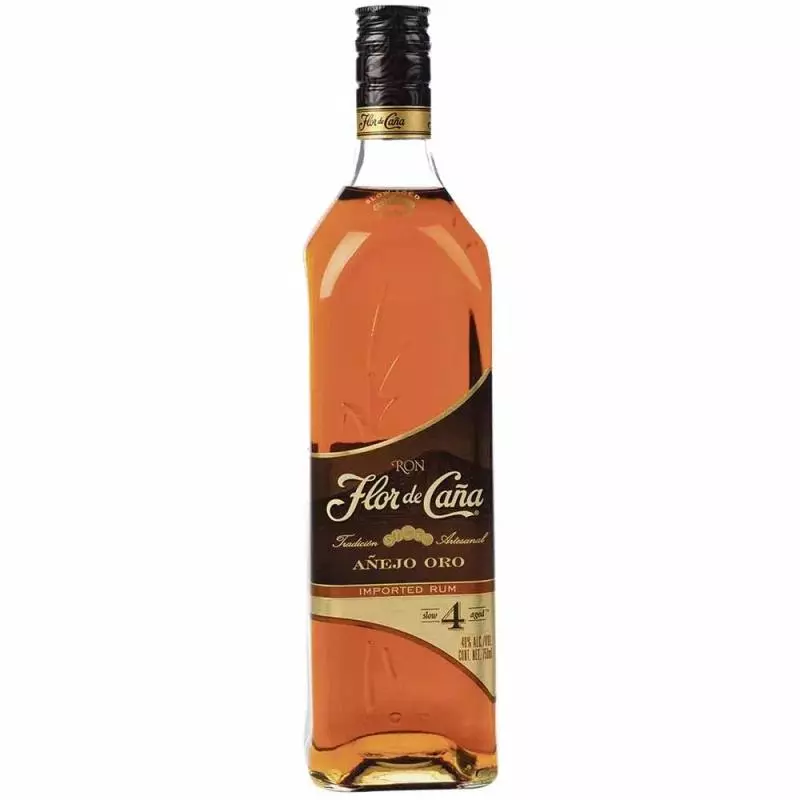 Ron Flor de Caña 4 Años Añejo Oro Botella 750ml