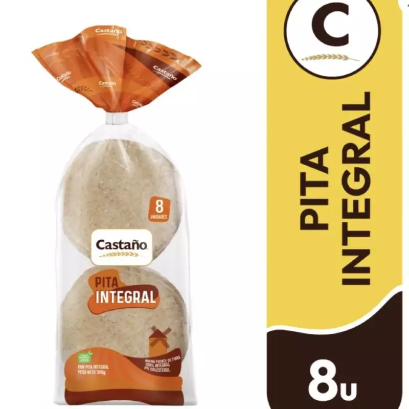 Pan Pita Integral castaño